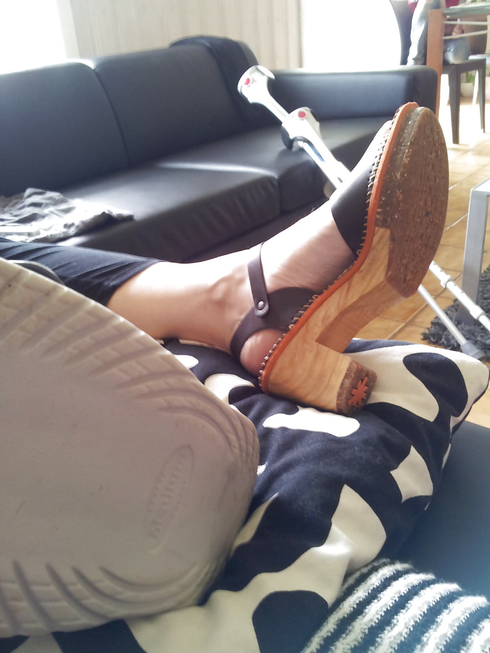 Broken foot but sexy woman