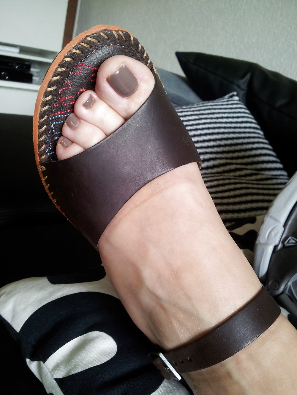 Broken foot but sexy woman