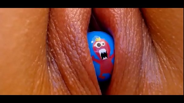 Easter Egg in wet shaved pussy on Camotica.cam