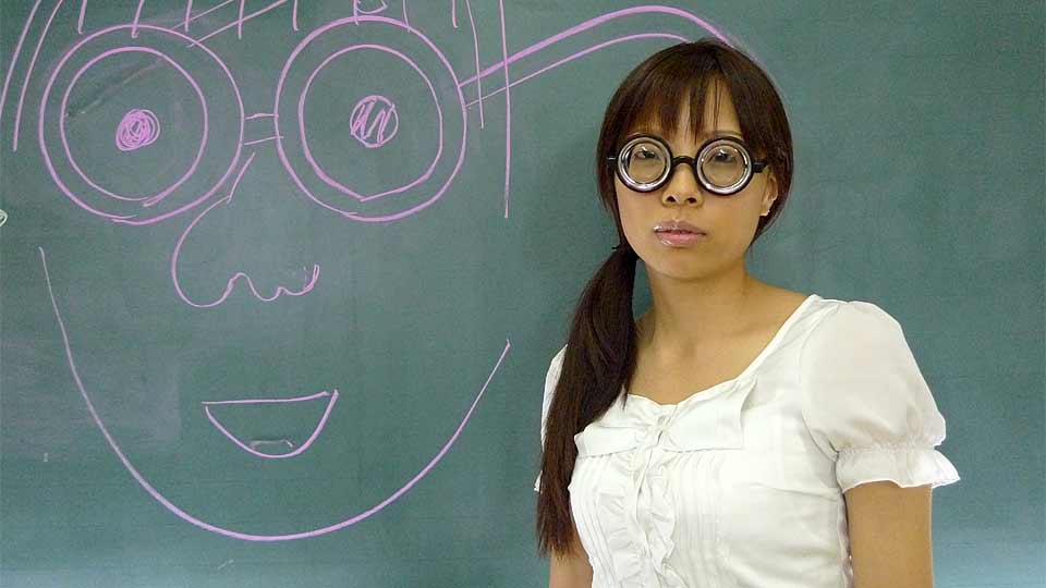 Nerdy Satsuki Kirioka gets three small dicks in pussy