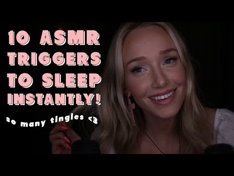 Top 10 ASMR triggers to sleep instantly! typing, shoe tapping, hair brushing, shaving cream…