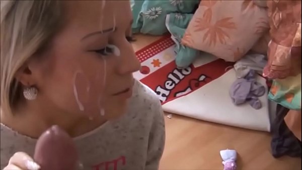 Cum on face with Amateur Homemade Facial