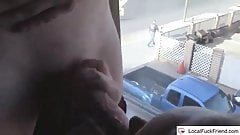homemade blowjob near window