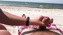 Masturbation on the beach