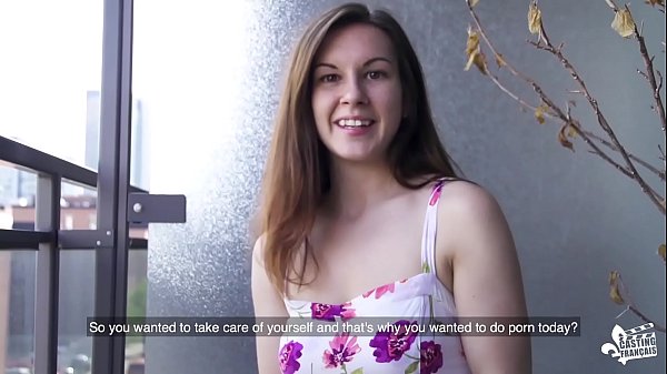 First-time porn audition with a sexy French Canadian newbie