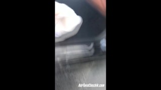 Adriana Chechik Leaked Snapchat Pees in the parking lot twice