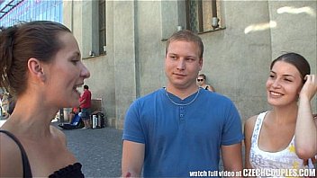 CZECH COUPLES Young Couple Takes Money for Public Foursome