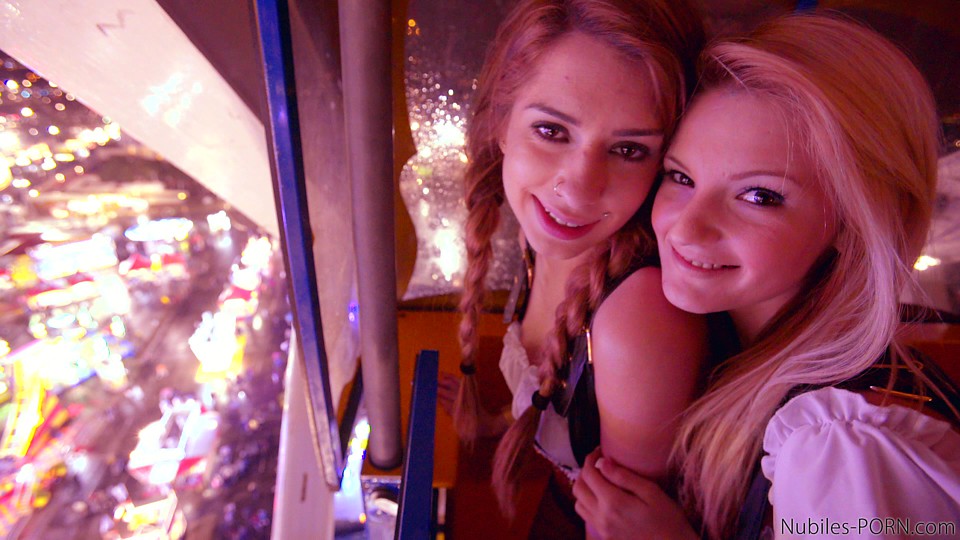 Horny coeds Hope Harper and Joseline Kelly get dressed up for a night