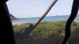 CAMPING Adventure # Night TENT SEX & Morning PEE at Sea Shore