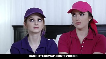 Horny Sporty Teens Ride Step daddys Cock