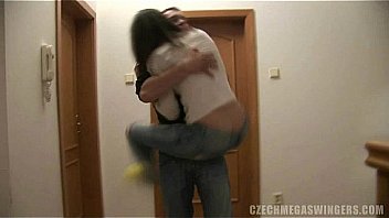 Two hot girls fucked after Shower