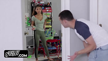Asian Hottie Trying to get Banged by Stepbrother