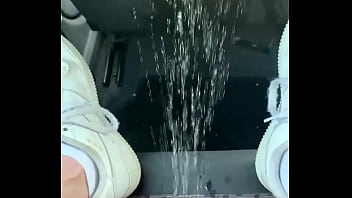 Pissing in car