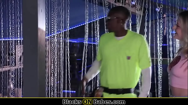 Blonde teen fucked by a black handyman